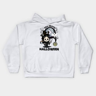 Till Death Halloween tee design birthday gift graphic Kids Hoodie